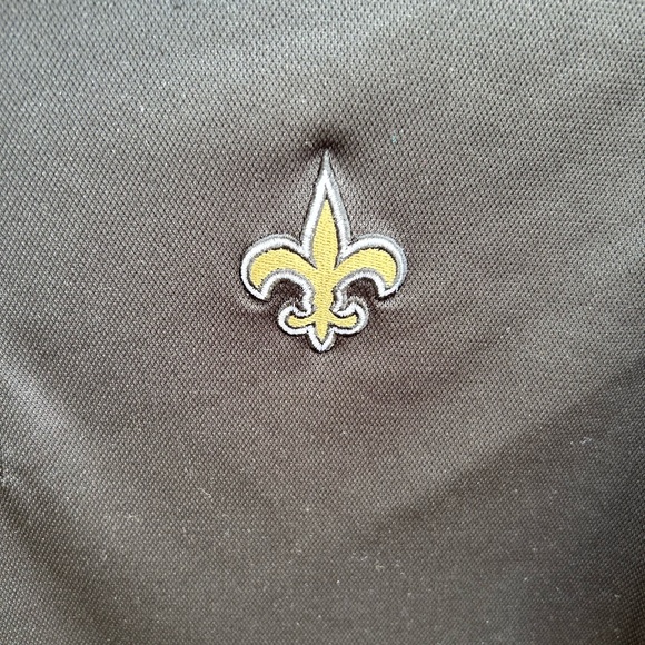 Reebok Mens New Orleans Saints Short Sleeve Black Polo Golf Shirt. Size Small - Picture 5 of 5